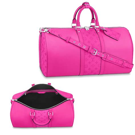 louis vuitton pink duffle bag|louis vuitton keepall duffle bag.